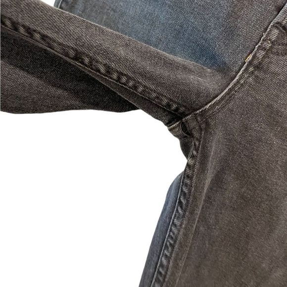 Mimi Cuttrell NWT Kelly Rock Split Flare High Waist Black Raw Hem Denim Jeans - Picture 5 of 15